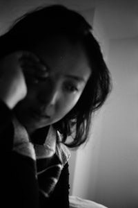 a woman holding a cell phone